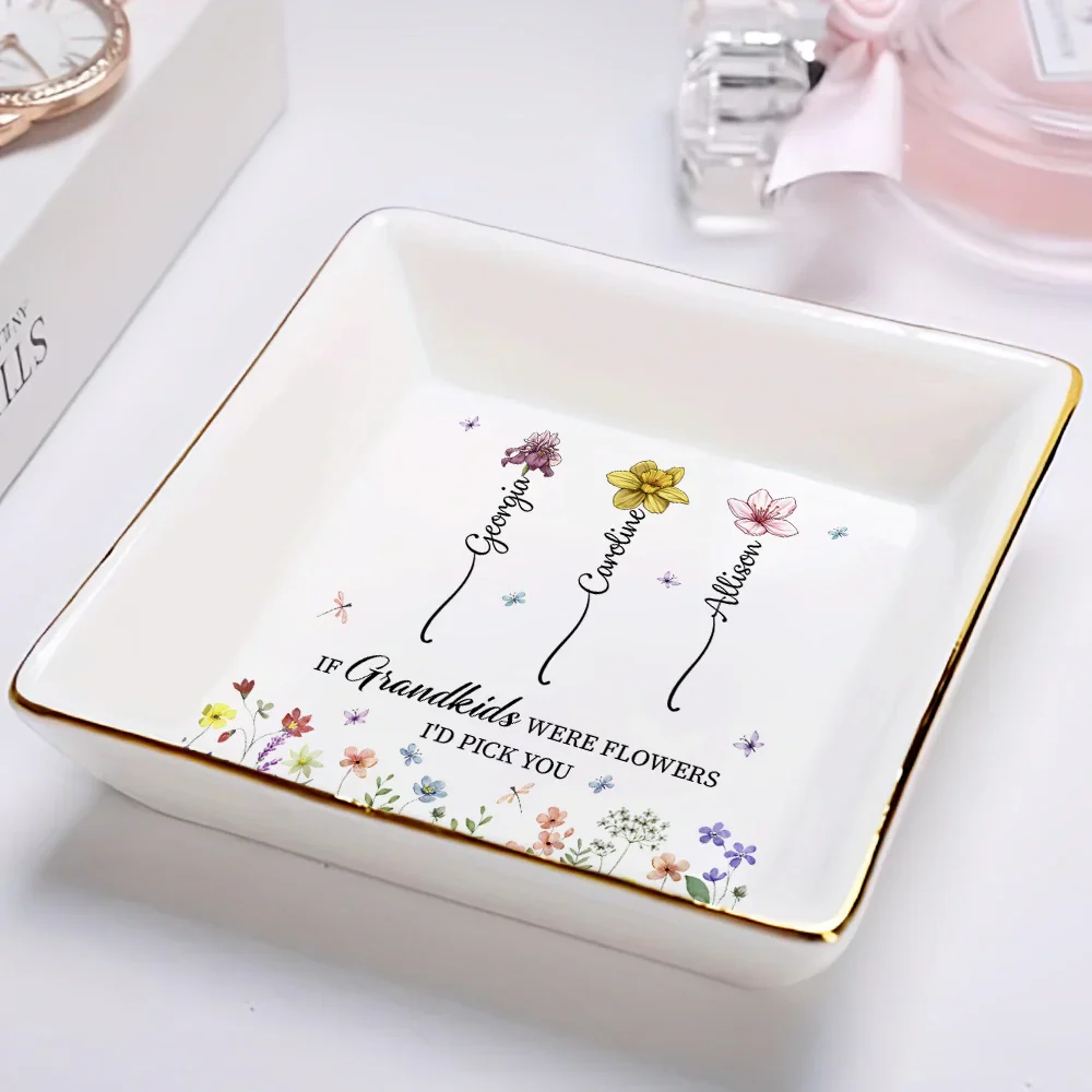 Mother If Daughters Were Flower I'd Pick You - Personalized Ring Dish - Image 2