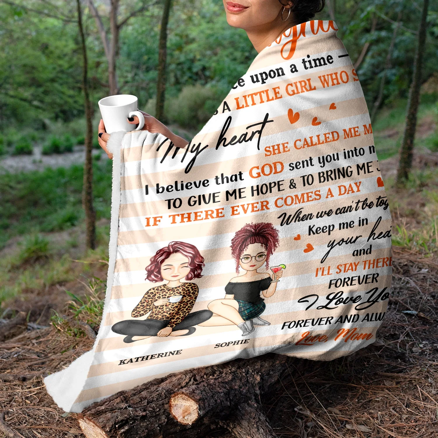 Mother To My Daughter Son Once Upon A Time - Gift For Kids - Personalized Fleece Blanket - Image 7