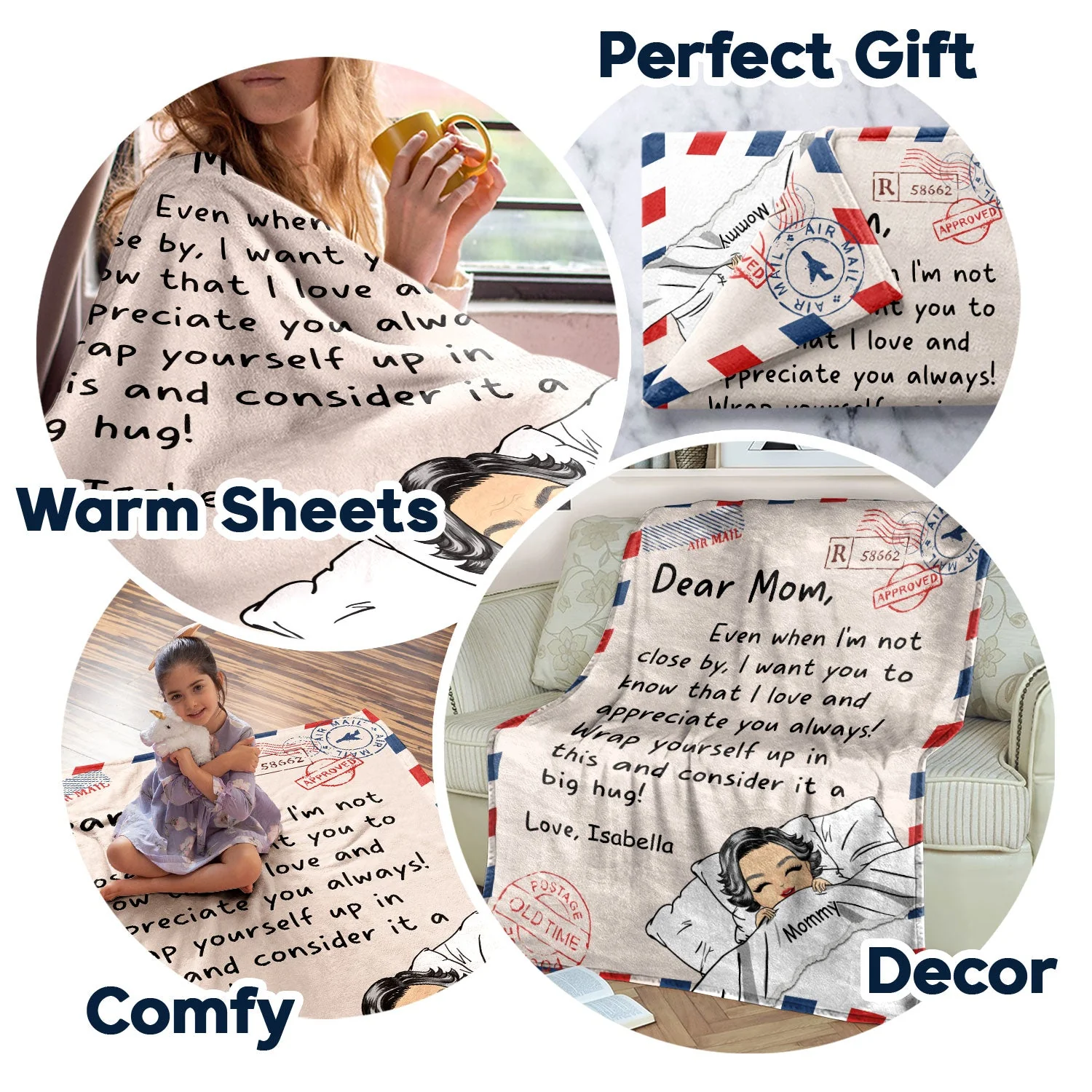 Mother Wrap Yourself & Consider It A Big Hug - Gift For Mother - Personalized Custom Fleece Blanket - Image 5
