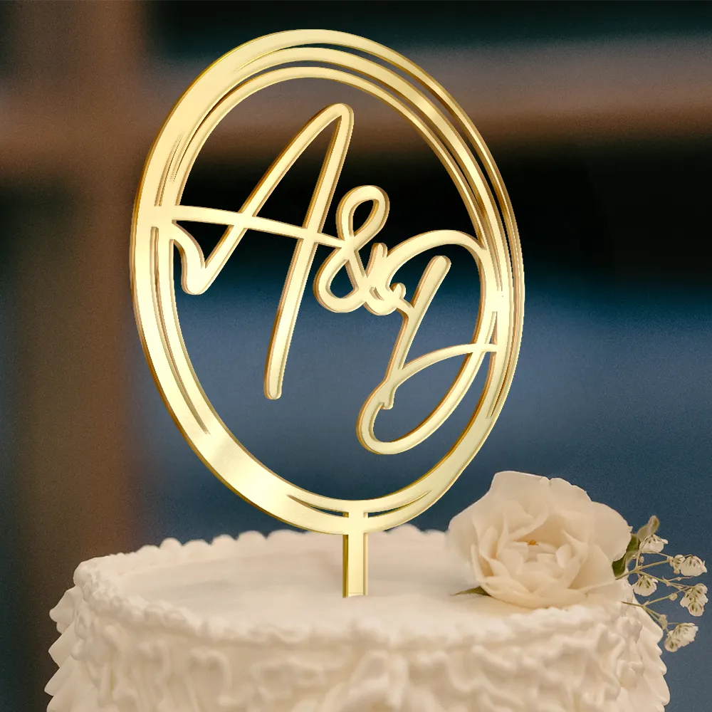 Mr & Mrs Wedding Gift For Newly Wed, Wedding Cake - Personalized Cake Topper - Image 2