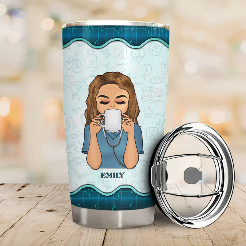 Multitasking - Gift For Nurse - Personalized Custom Tumbler - Image 2
