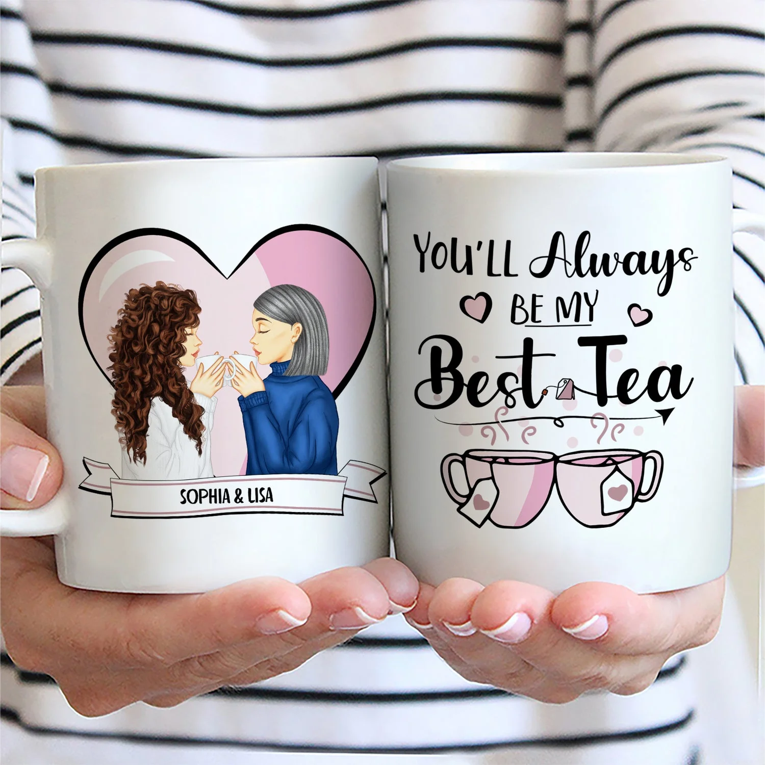 My Best Tea - Gift For Bestie - Personalized Custom Mug - Image 2