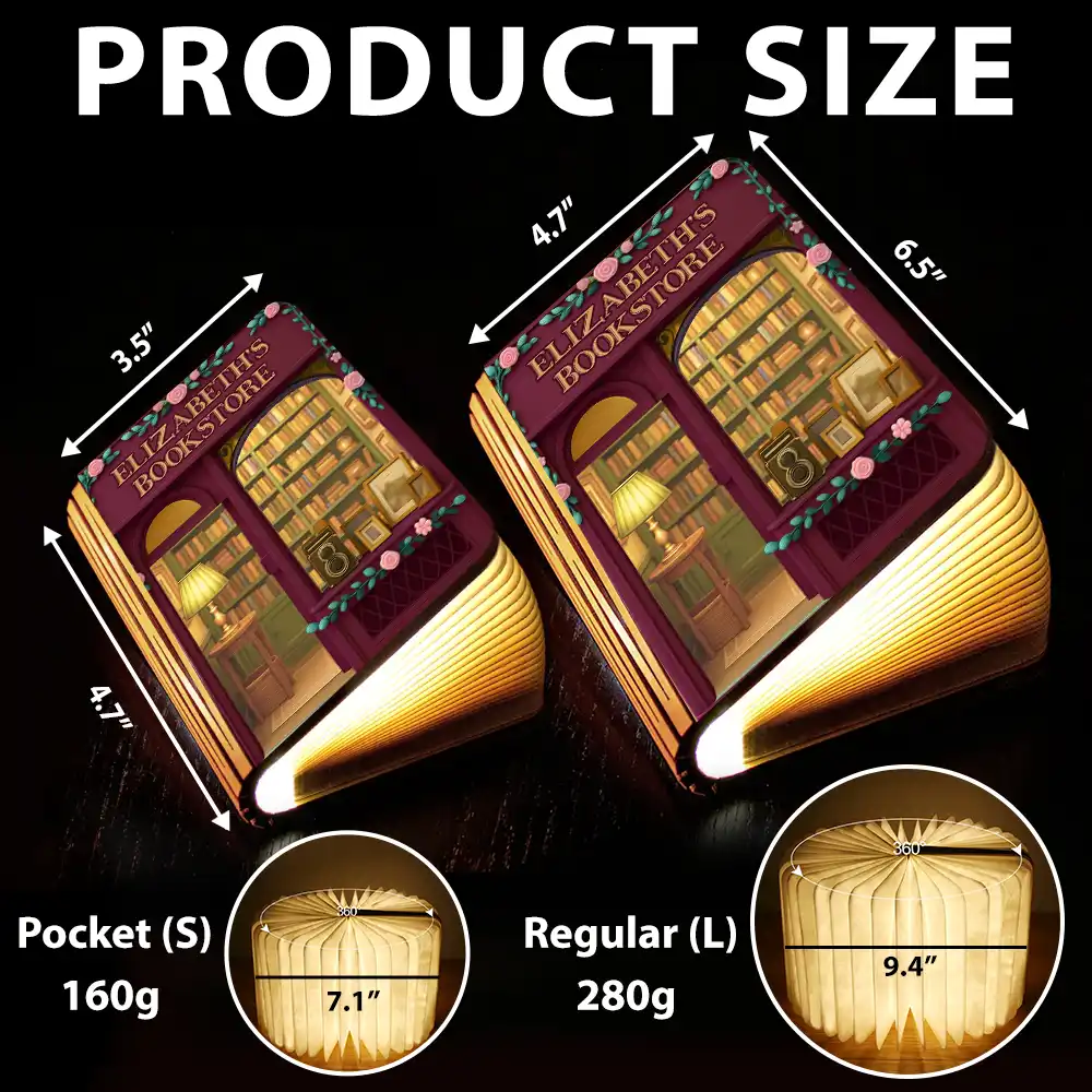 My Book Store 3D Effect - Personalized Book Lamp - Image 2
