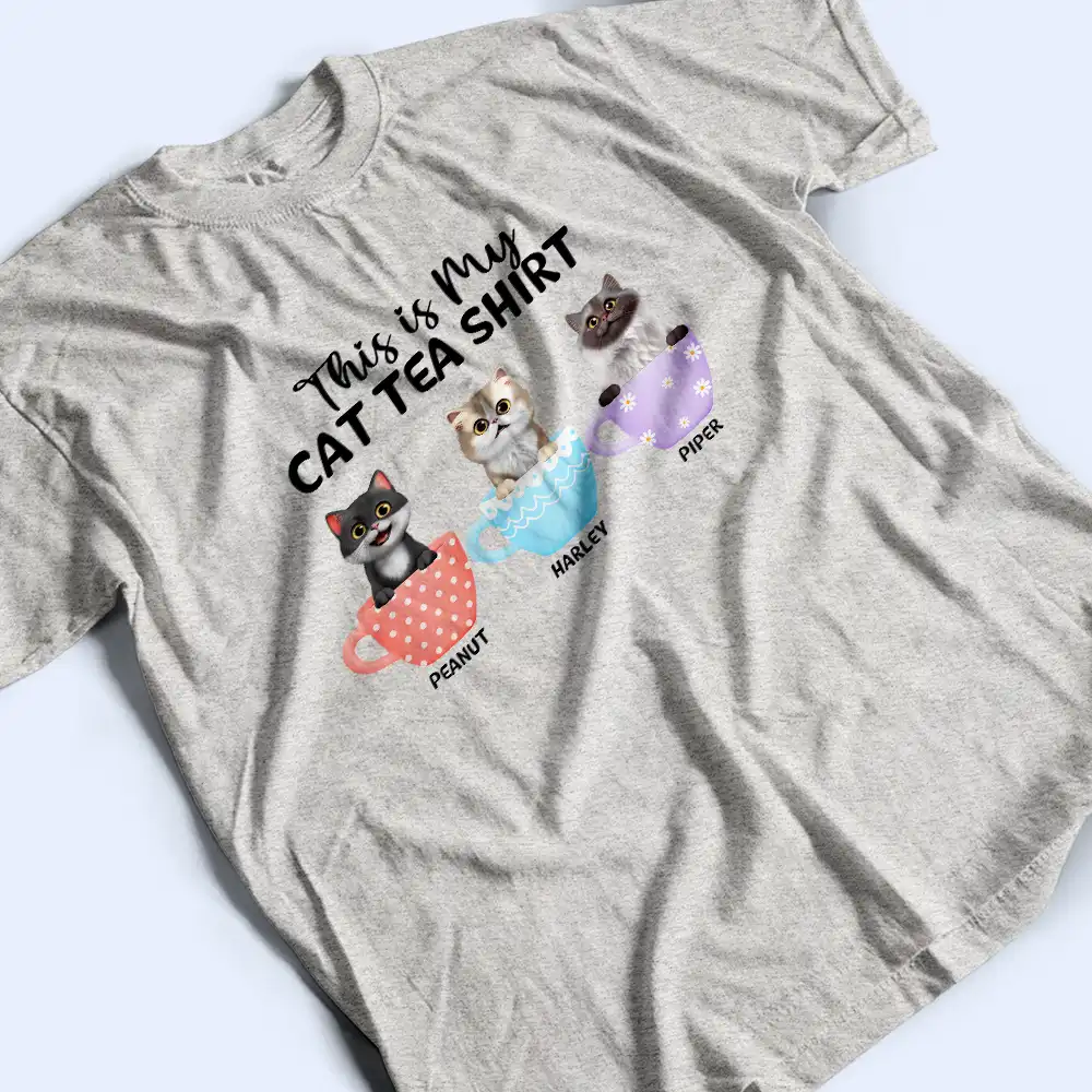 My Cat Tea Shirt - Personalized T Shirt - Image 3