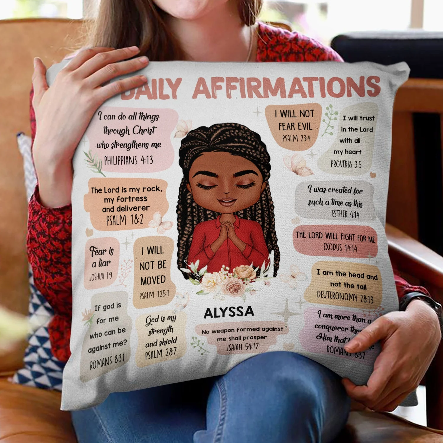 My Daily Affirmation - Gift For Yourself, Gift For Women - Personalized Pillow - Image 2