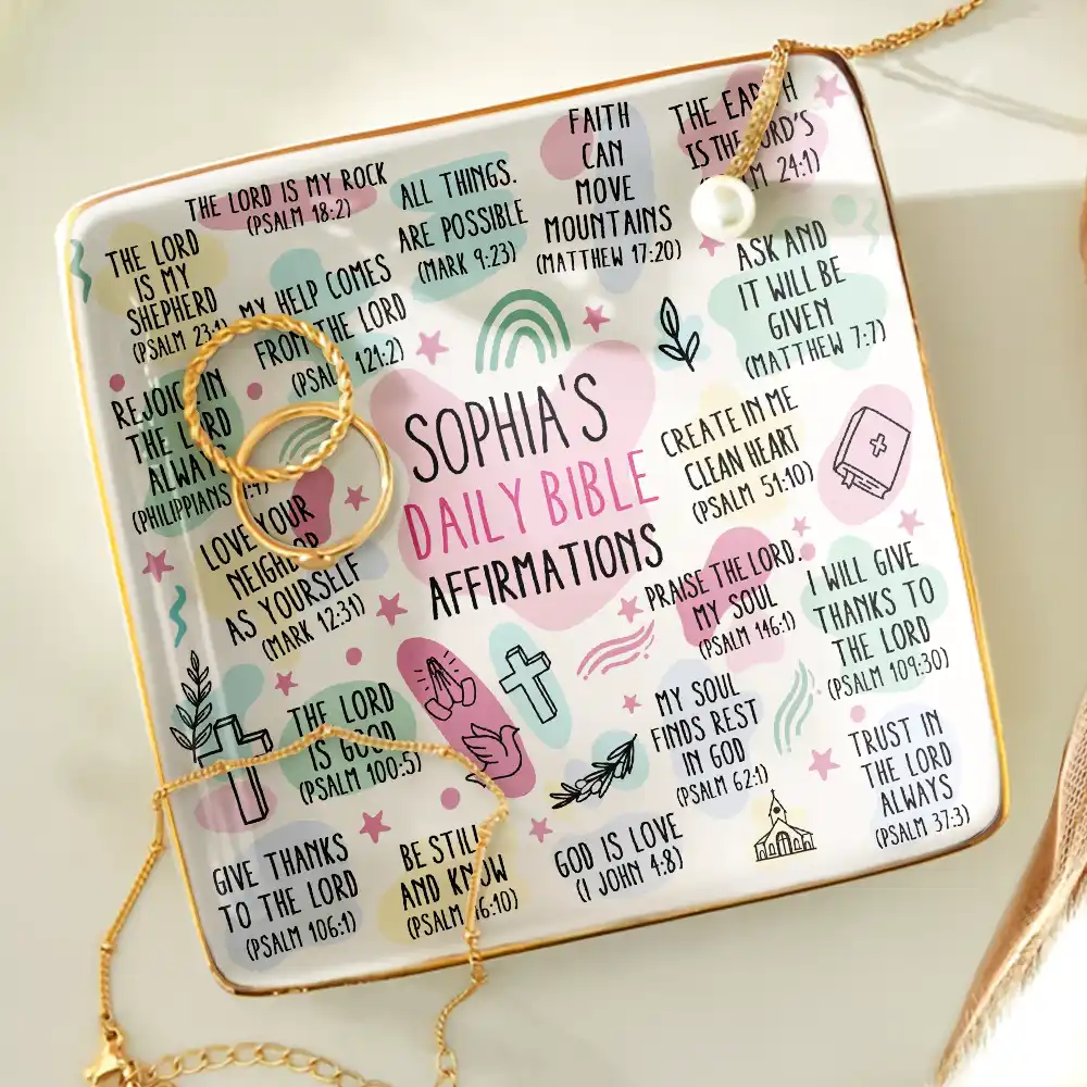 My Daily Bible Affirmations - Personalized Ring Dish - Image 4