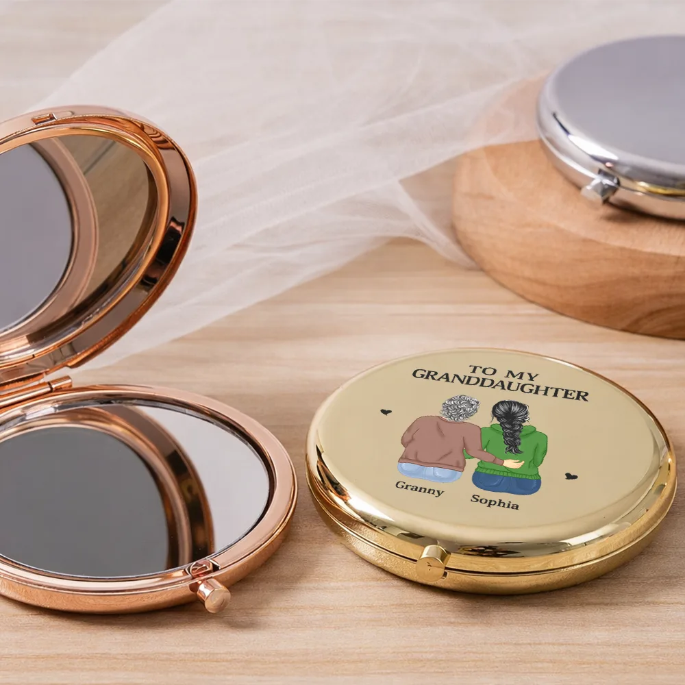 My Daughter Granddaughter Forever - Personalized Compact Mirror - Image 2