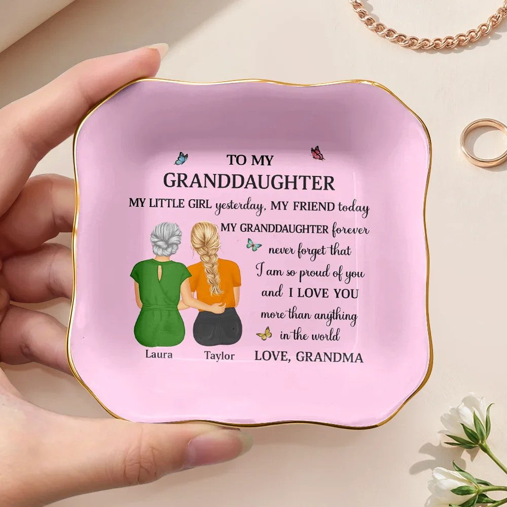 My Daughter Granddaughter Forever - Personalized Ring Dish - Image 3