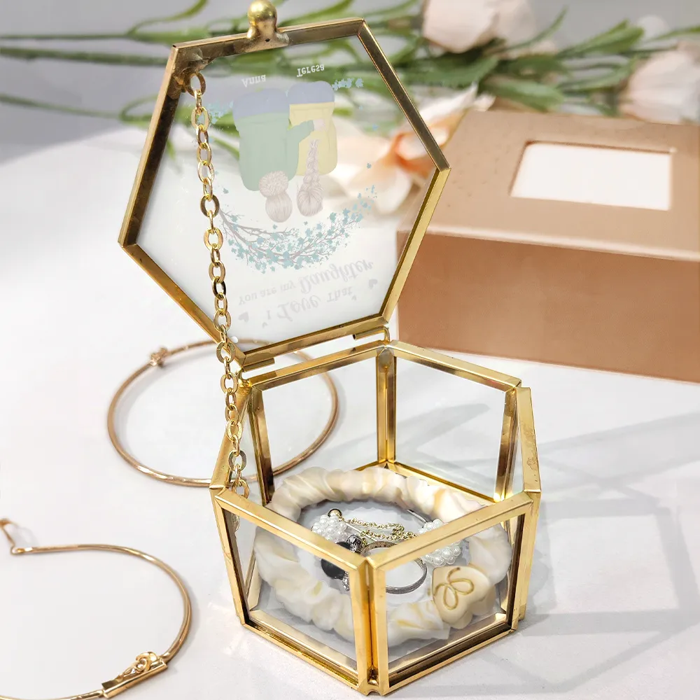 My Daughter Never Forget That I Love You Forever - Personalized Glass Jewelry Box - Image 4