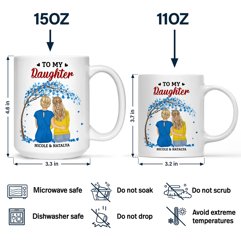 My Daughter Never Forget That I Love You Forever - Personalized Mug - Image 4