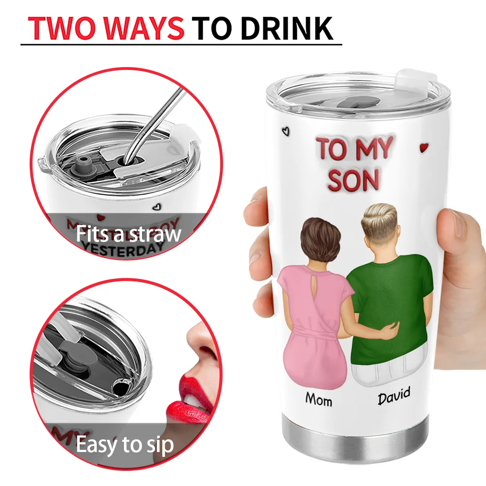 My Daughter Son Forever 3D Inflated Effect - Personalized Tumbler - Image 4