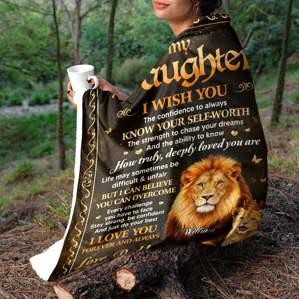 My Daughter Son Just Do Your Best - Personalized Fleece Blanket, Sherpa Blanket - Image 5