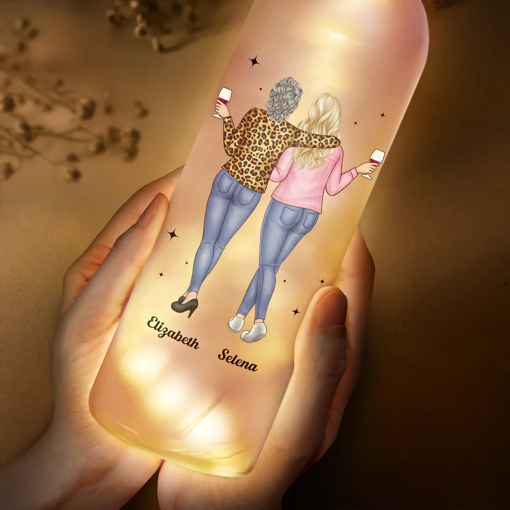 My Daughter Whisper Back I Am The Storm - Personalized Bottle Light - Image 3
