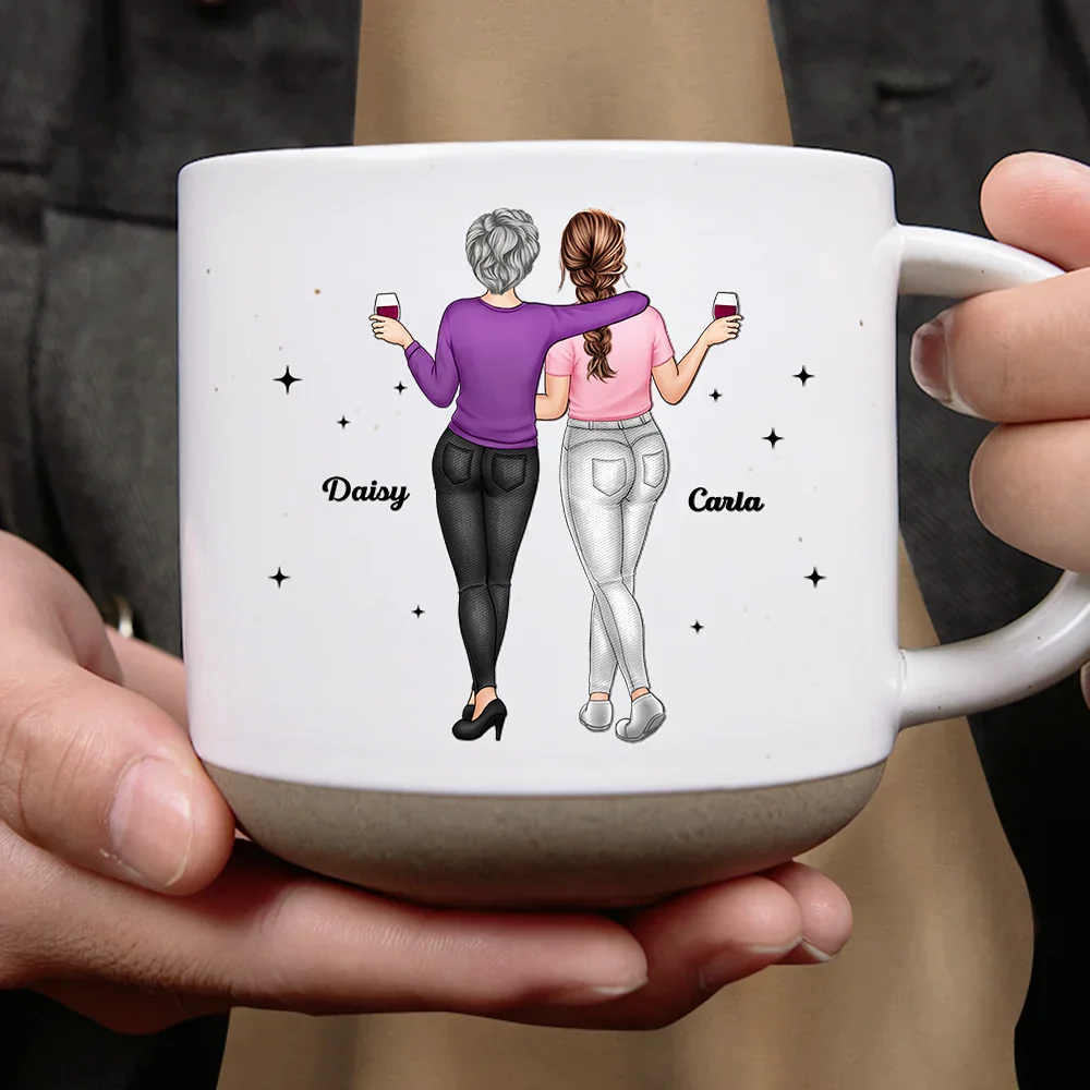 My Daughter Whisper Back I Am The Storm - Personalized Pottery Mug - Image 4