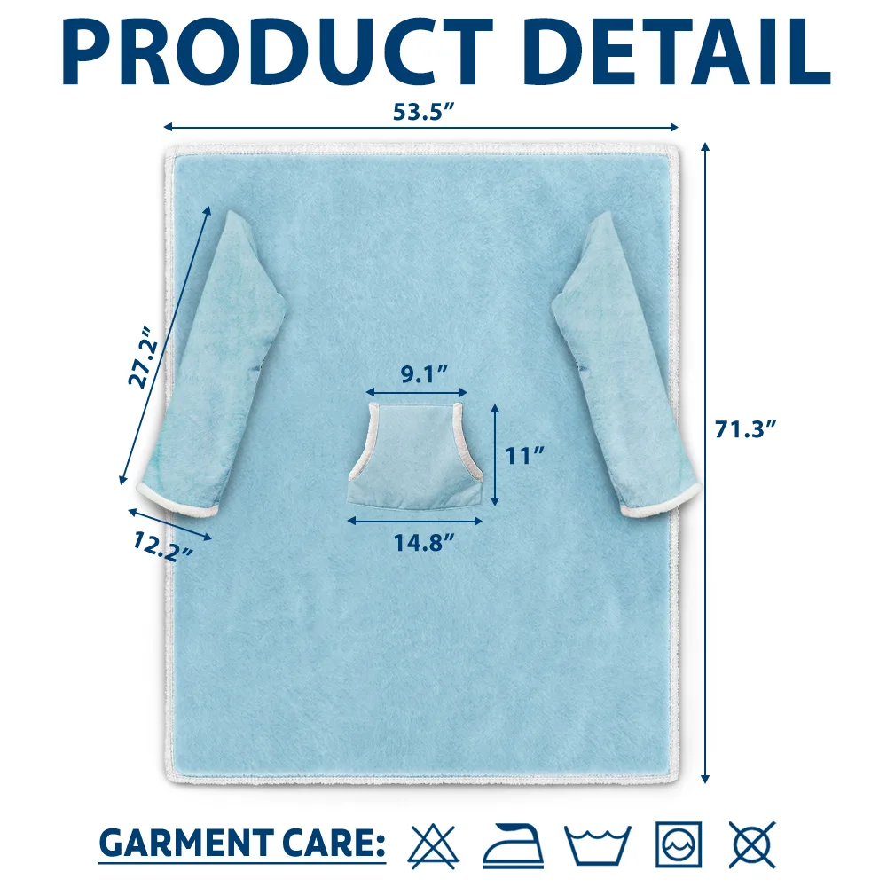 My Dog Cuddling Blanket - Personalized Wearable Blanket With Sleeves - Image 5