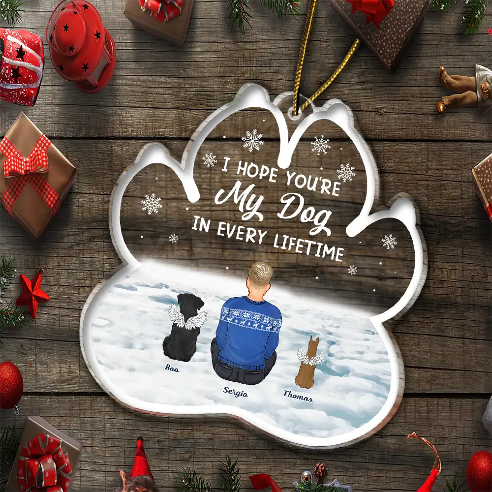 My Dog Every Lifetime Pet Memorial - Personalized Custom Shaped Acrylic Ornament - Image 5