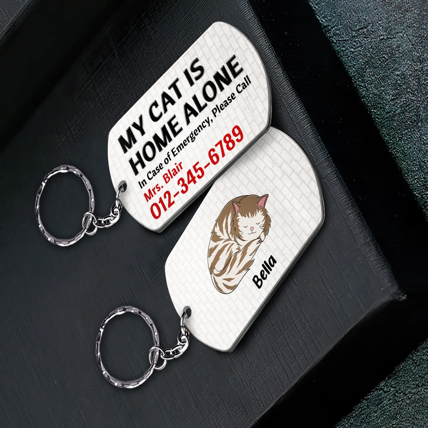 My Dogs, My Cats Are Home Alone - Birthday, Anniversary Gift For Pet Lovers - Personalized Aluminum Keychain - Image 2