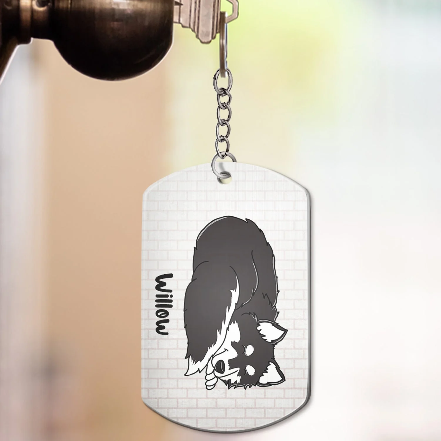 My Dogs, My Cats Are Home Alone - Birthday, Anniversary Gift For Pet Lovers - Personalized Aluminum Keychain - Image 3