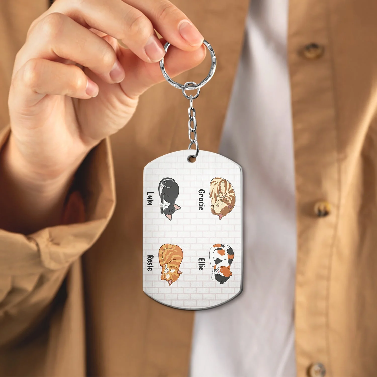 My Dogs, My Cats Are Home Alone - Birthday, Anniversary Gift For Pet Lovers - Personalized Aluminum Keychain - Image 4