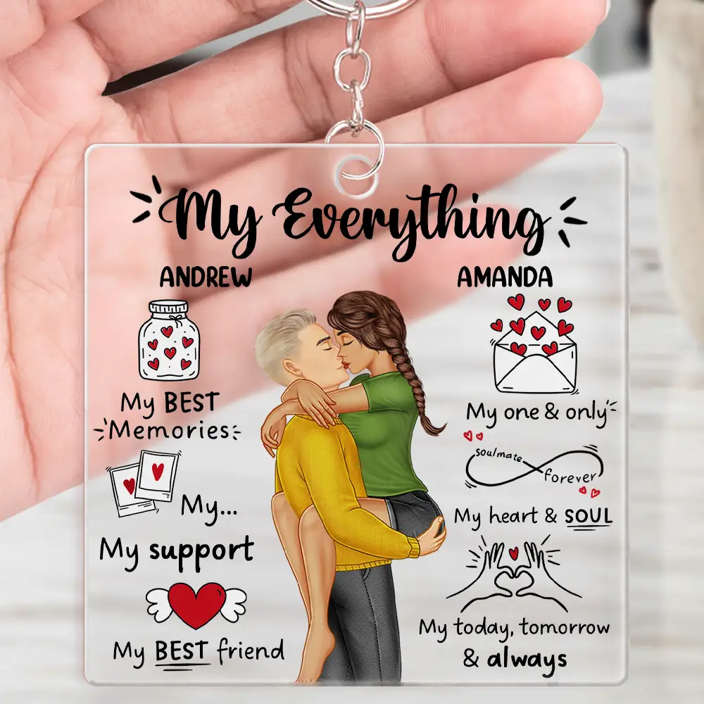My Everything My Best Friend - Personalized Acrylic Keychain - Image 4