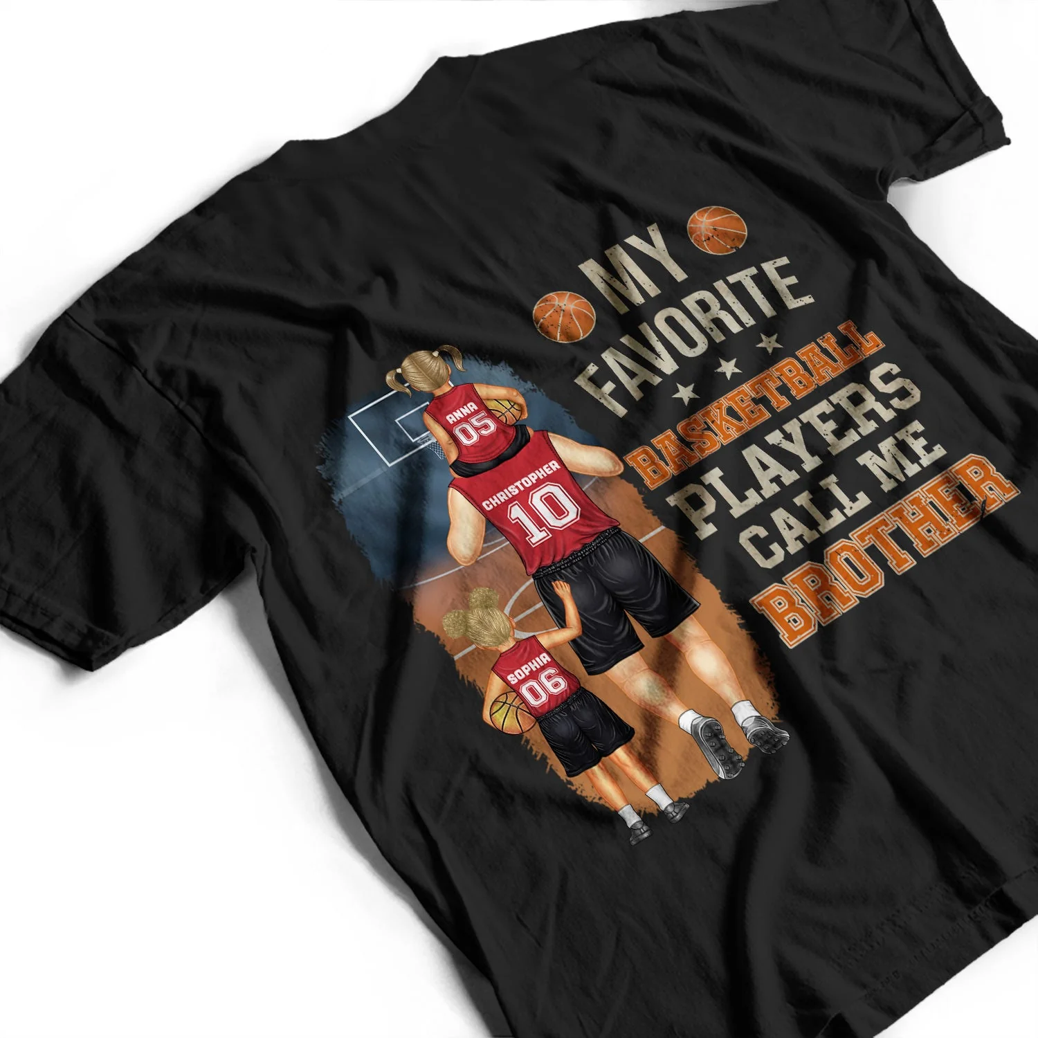 My Favorite Basketball Player Calls Me Dad - Gift For Father, Sport Fans - Personalized T Shirt - Image 3