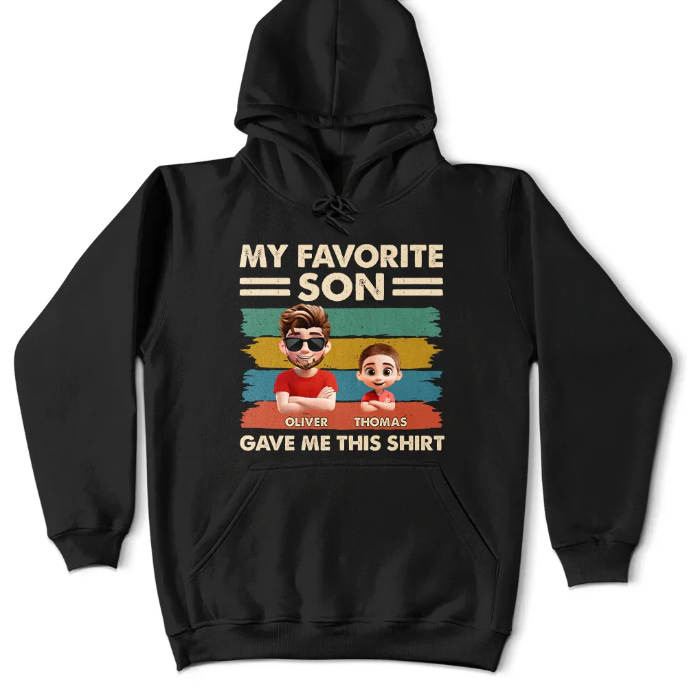 My Favorite Daughter Funny Dad - Personalized T Shirt - Image 4