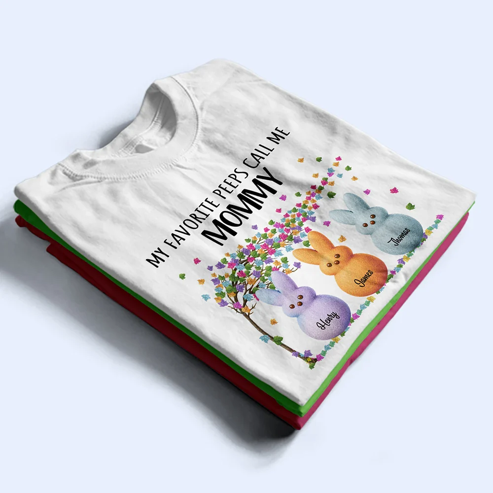 My Favorite Peeps Call Me Grandma - Personalized T Shirt - Image 2