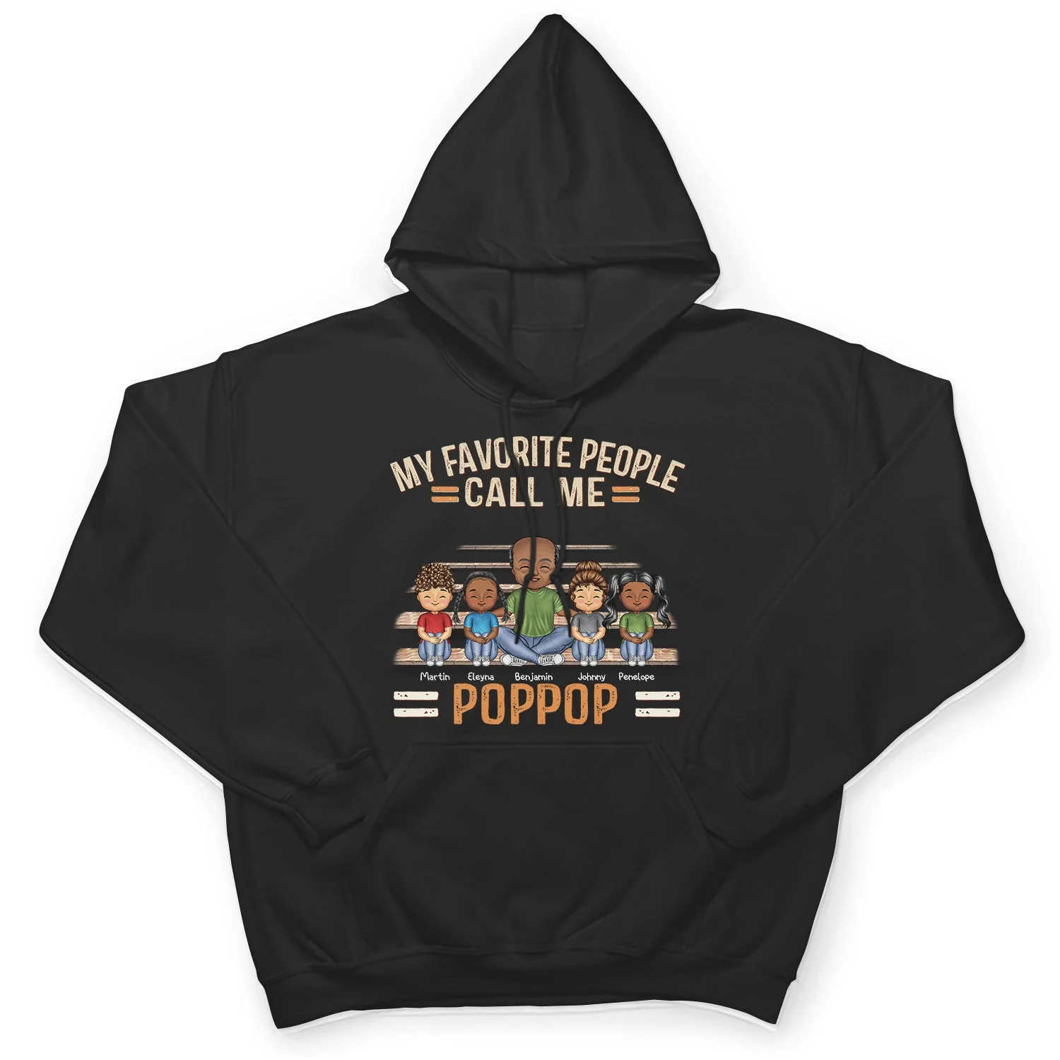 My Favorite People Call Me Dad Grandpa - Birthday, Loving Gift For Father, Grandfather - Personalized Custom T Shirt - Image 4