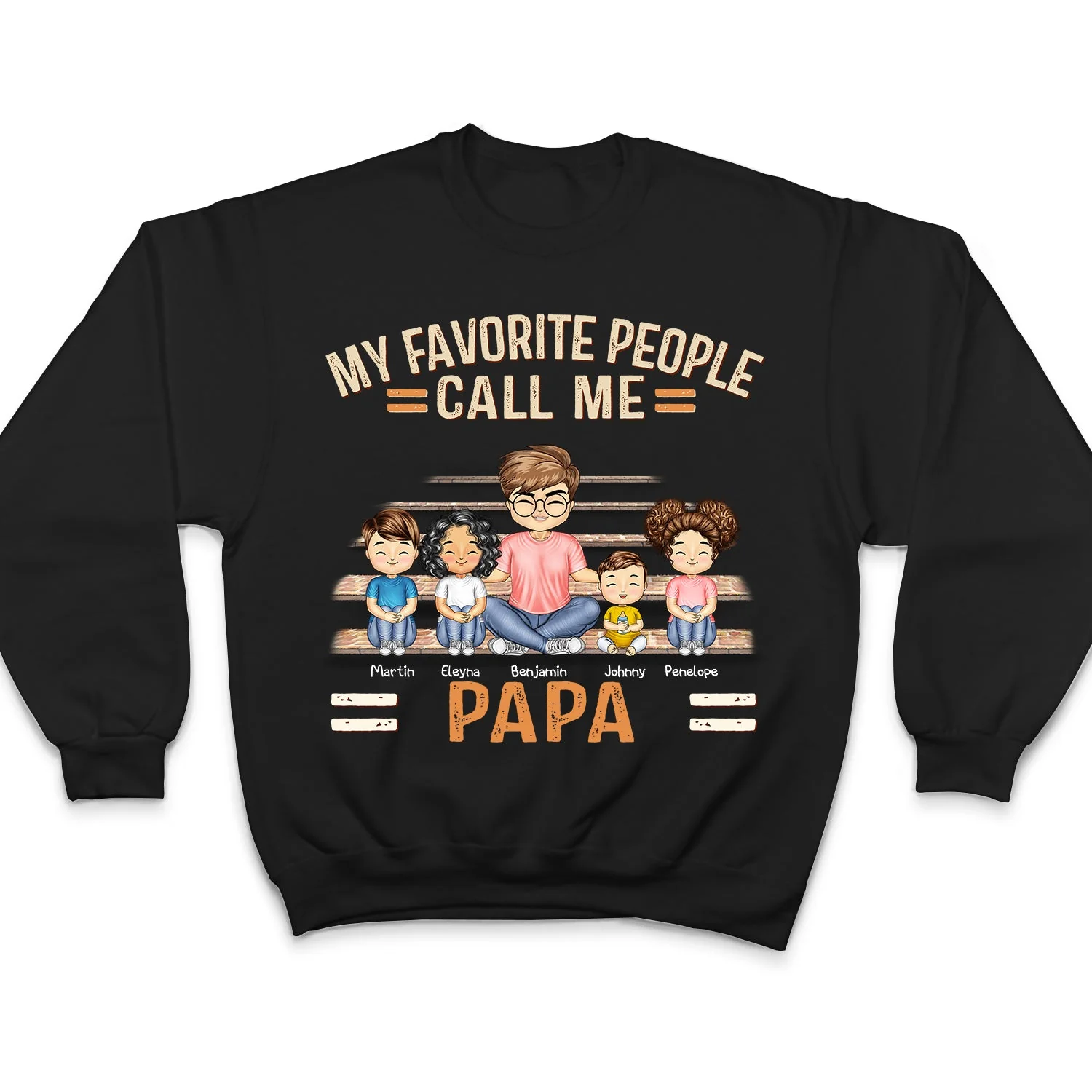 My Favorite People Call Me Dad Grandpa - Birthday, Loving Gift For Father, Grandfather - Personalized Custom T Shirt - Image 5