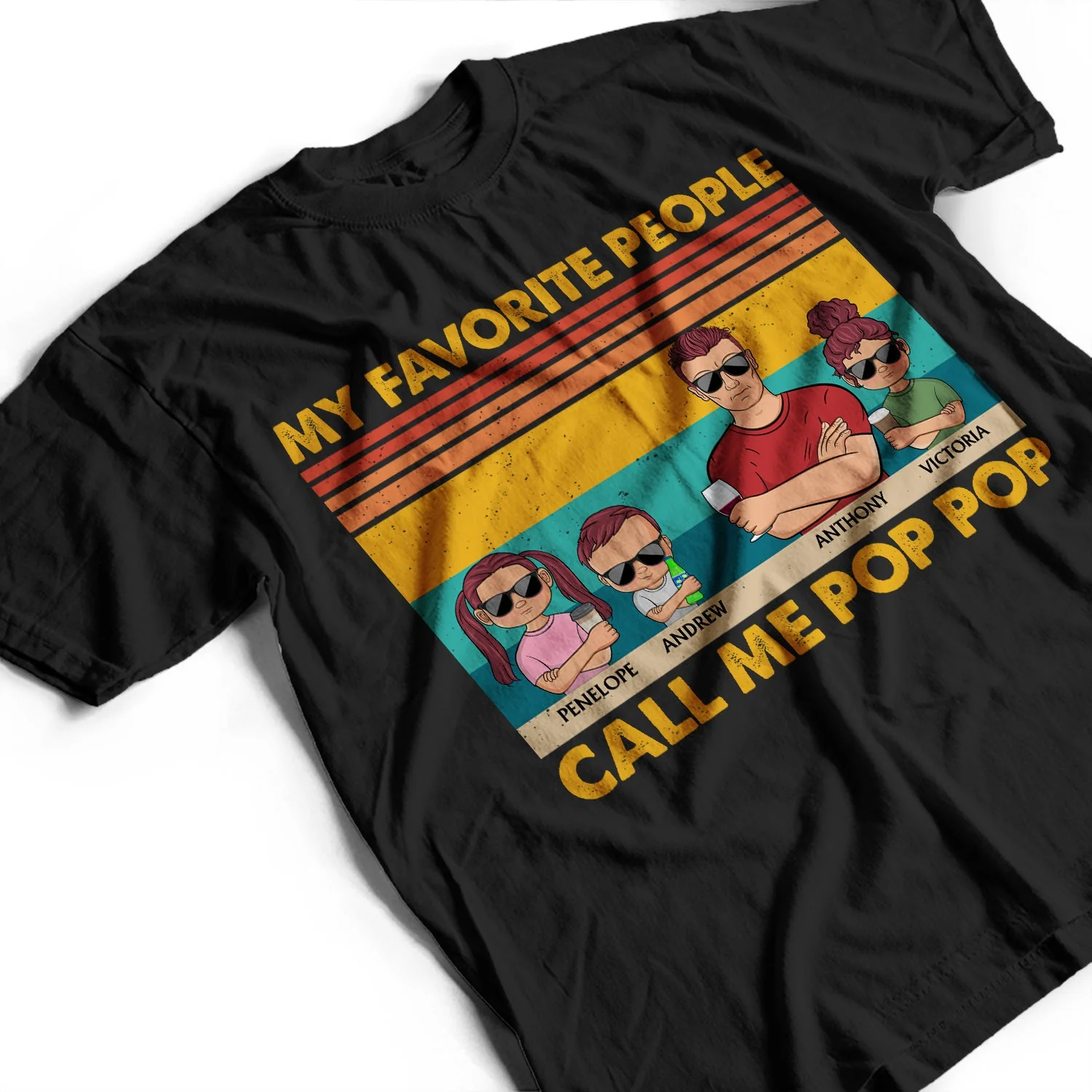 My Favorite People Call Me Daddy - Funny, Birthday Gift For Father, Papa, Husband - Personalized Custom T Shirt - Image 3