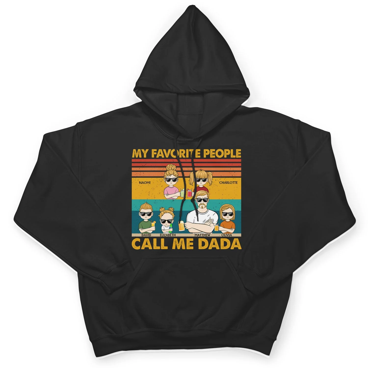 My Favorite People Call Me Daddy - Funny, Birthday Gift For Father, Papa, Husband - Personalized Custom T Shirt - Image 4