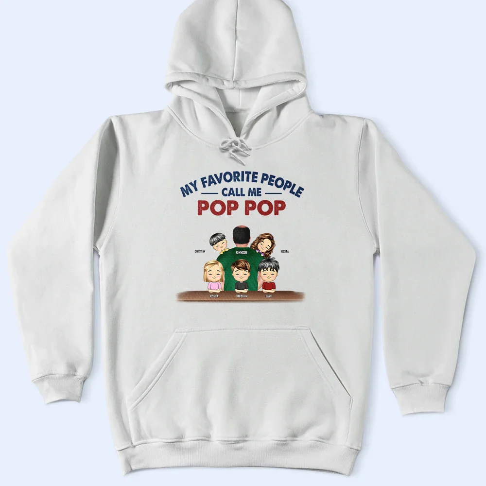 My Favorite People Call Me Grandpa - Gift For Grandpa, Dad - Personalized Custom T Shirt - Image 5