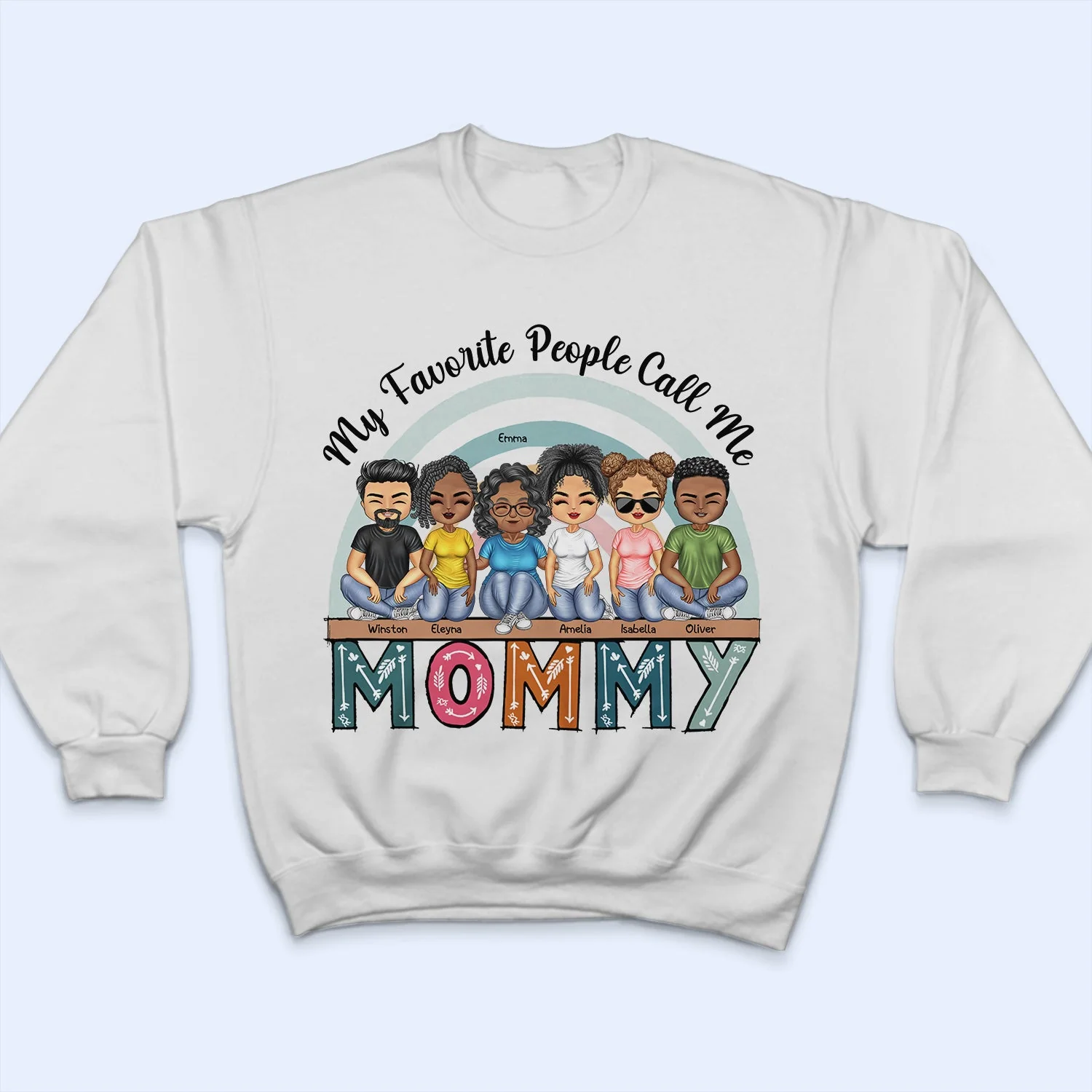 My Favorite People Call Me Mom Grandma - Birthday, Loving Gift For Mother, Grandmother - Personalized Custom T Shirt - Image 5