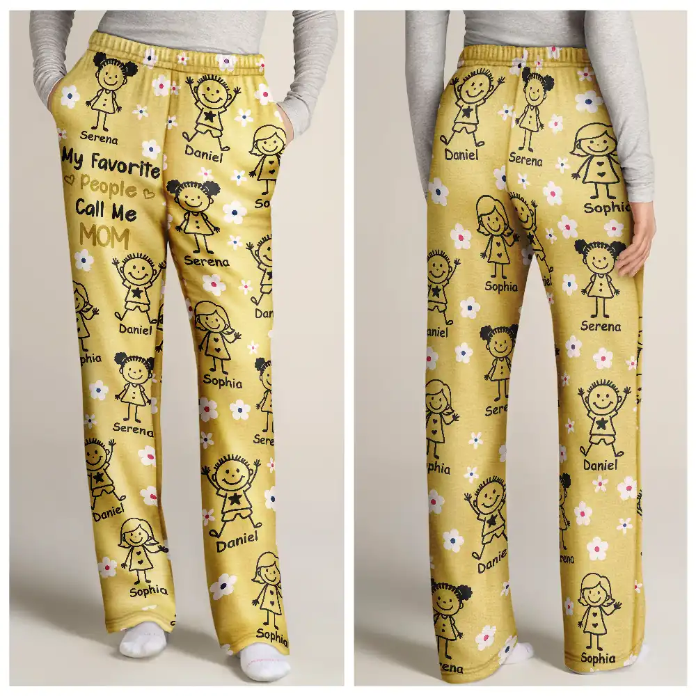 My Favorite People Call Me Nana - Personalized Pajama Pants - Image 3
