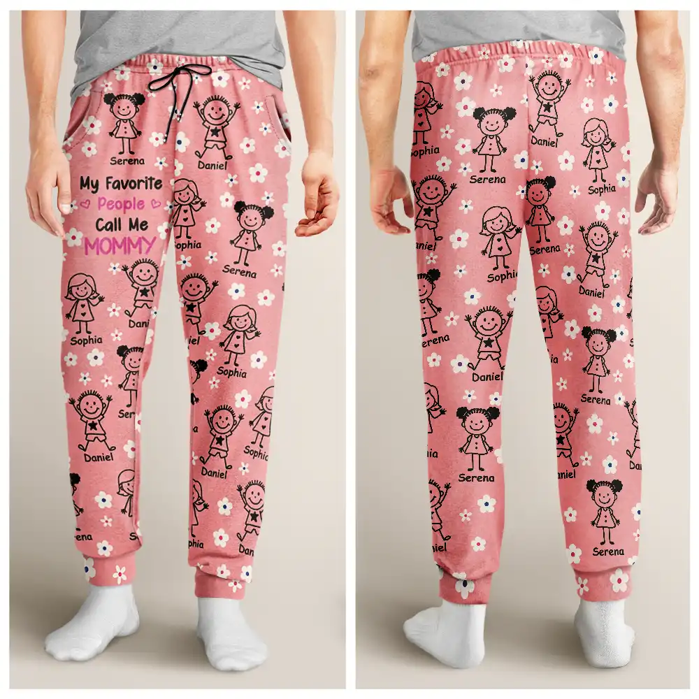 My Favorite People Call Me Nana - Personalized Pajama Pants - Image 4