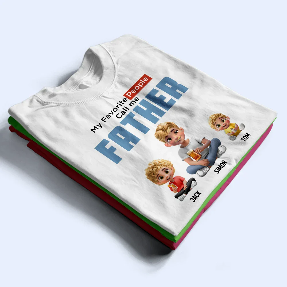 My Favorite People Call Me Pop Pop - Personalized T Shirt - Image 3