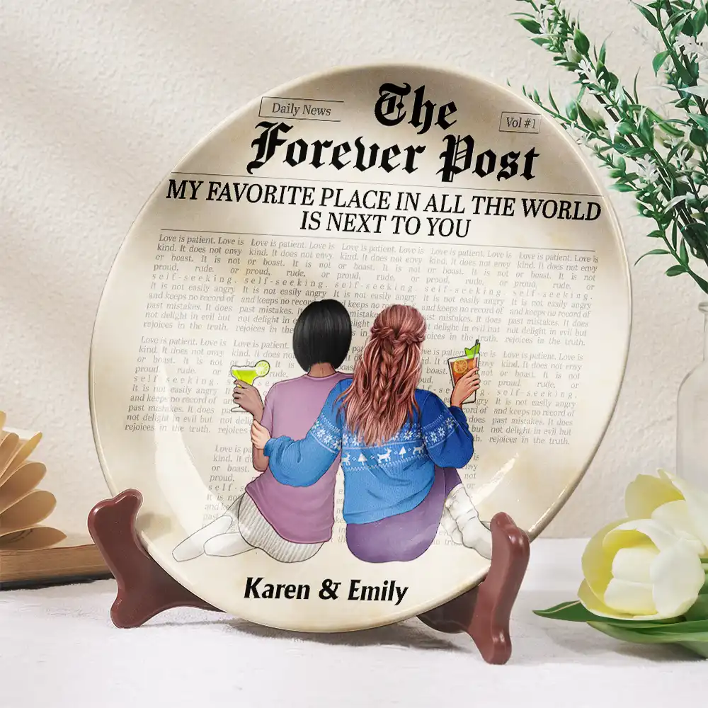My Favorite Place In All The World - Personalized Ceramic Plate - Image 2