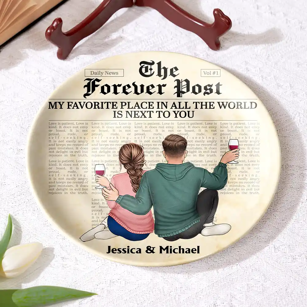 My Favorite Place In All The World - Personalized Ceramic Plate - Image 4
