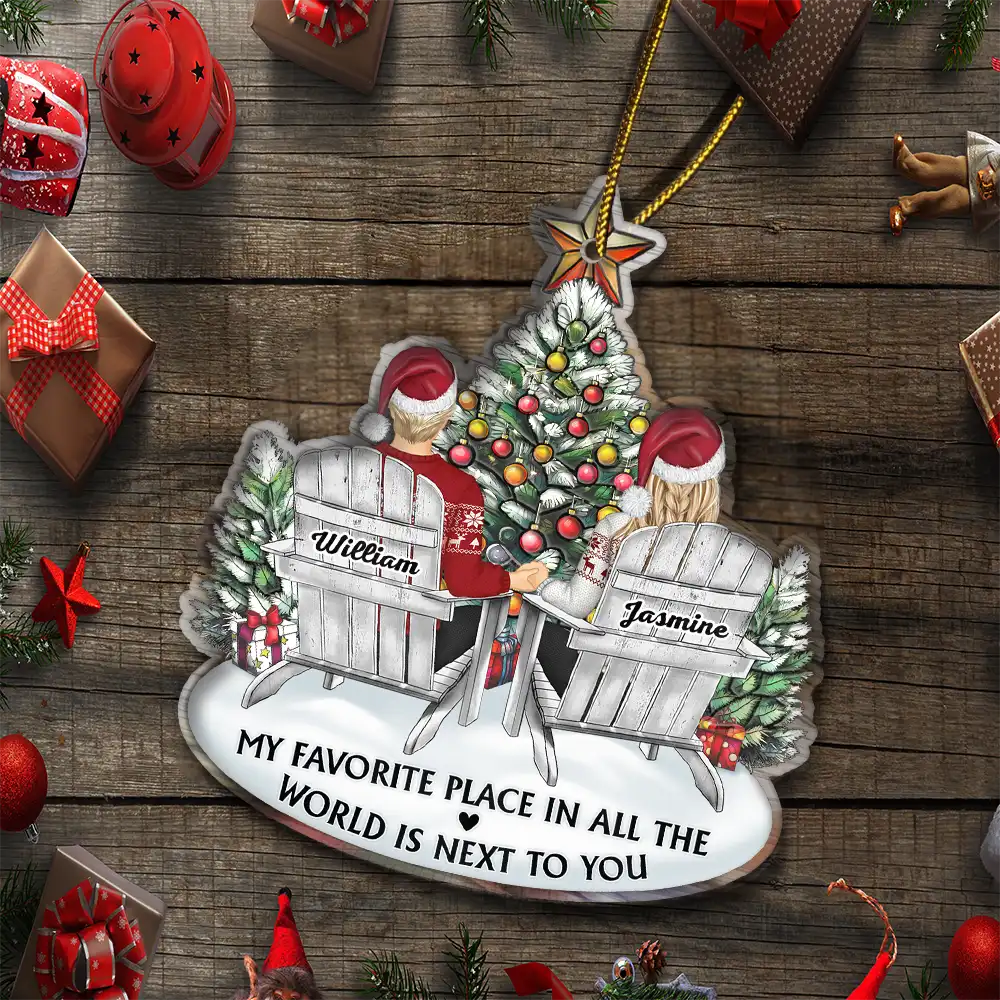 My Favorite Place In All The World - Personalized Custom Shaped Acrylic Ornament - Image 5