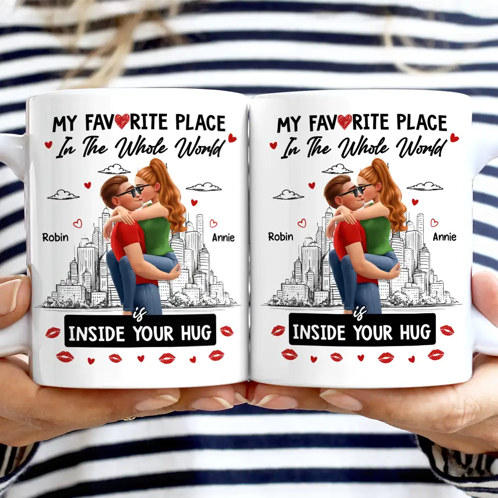 My Favorite Place Is Inside Your Hug - Personalized Mug - Image 2