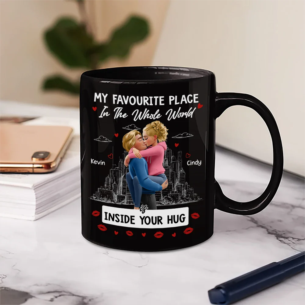 My Favorite Place Is Inside Your Hug - Personalized Mug - Image 5