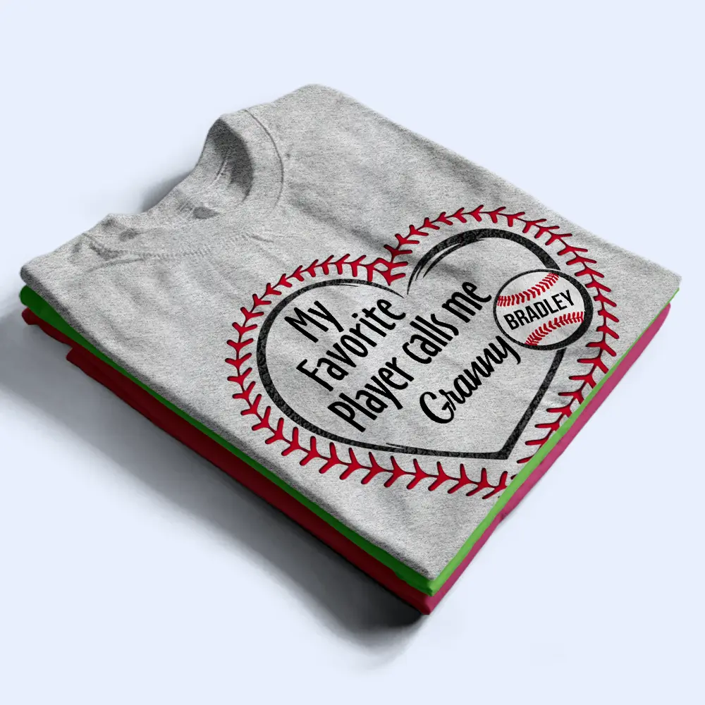 My Favorite Players Call Me Grandma Mom - Personalized T Shirt - Image 2
