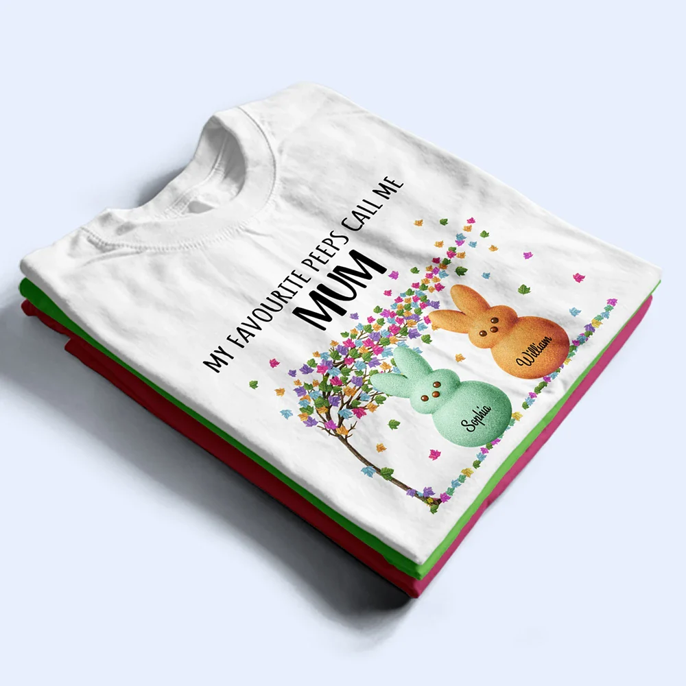 My Favourite Peeps Call Me Nanny - Personalised T Shirt - Image 2