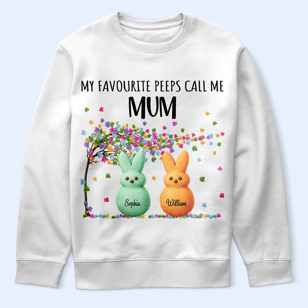 My Favourite Peeps Call Me Nanny - Personalised T Shirt - Image 5