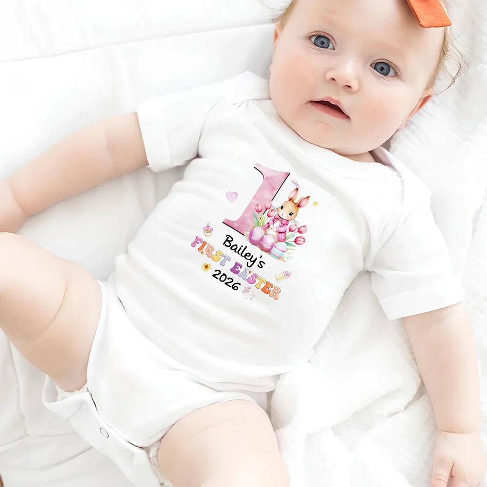 My First Easter - Personalized Baby Onesie - Image 5