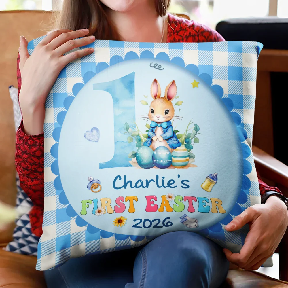 My First Easter - Personalized Pillow - Image 2