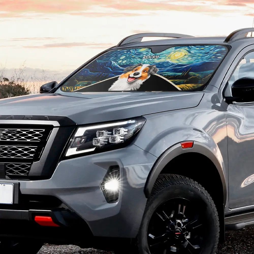 My Fluffy Heroes Are Watching Over - Personalized Auto Sunshade - Image 3