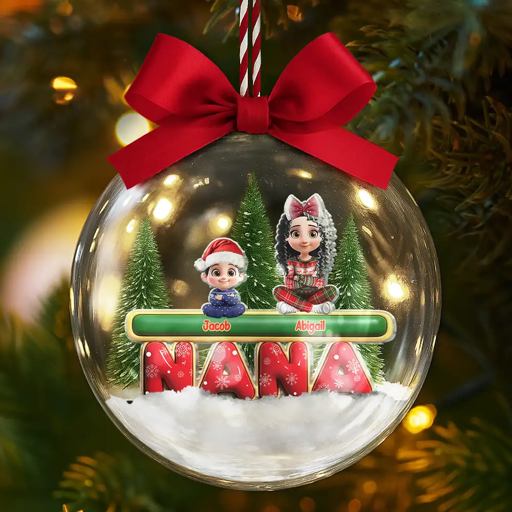 My Grandkids Our Kids - Personalized 3D Acrylic Ball Ornament - Image 5