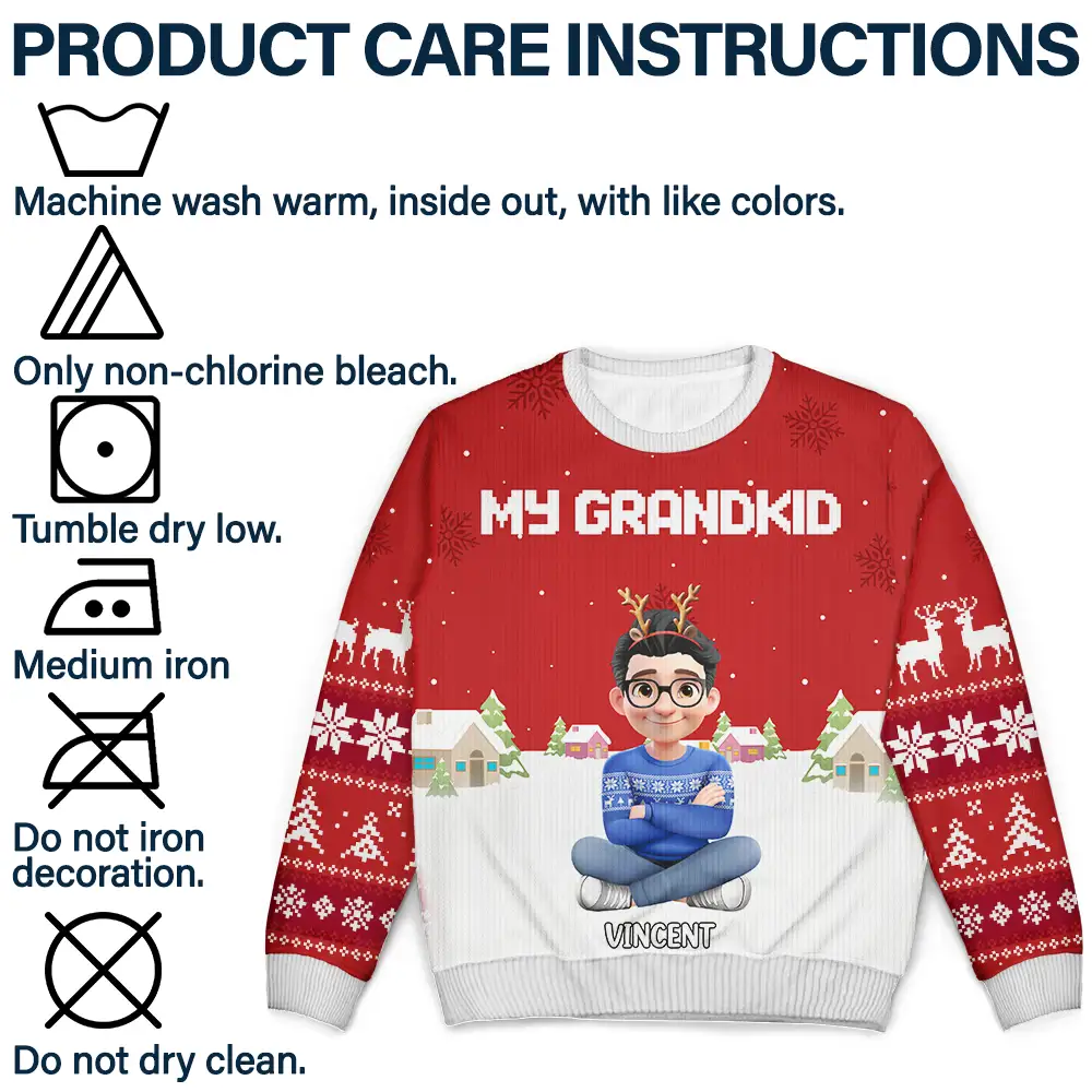 My Grandkids - Personalized Unisex Ugly Sweater - Image 8
