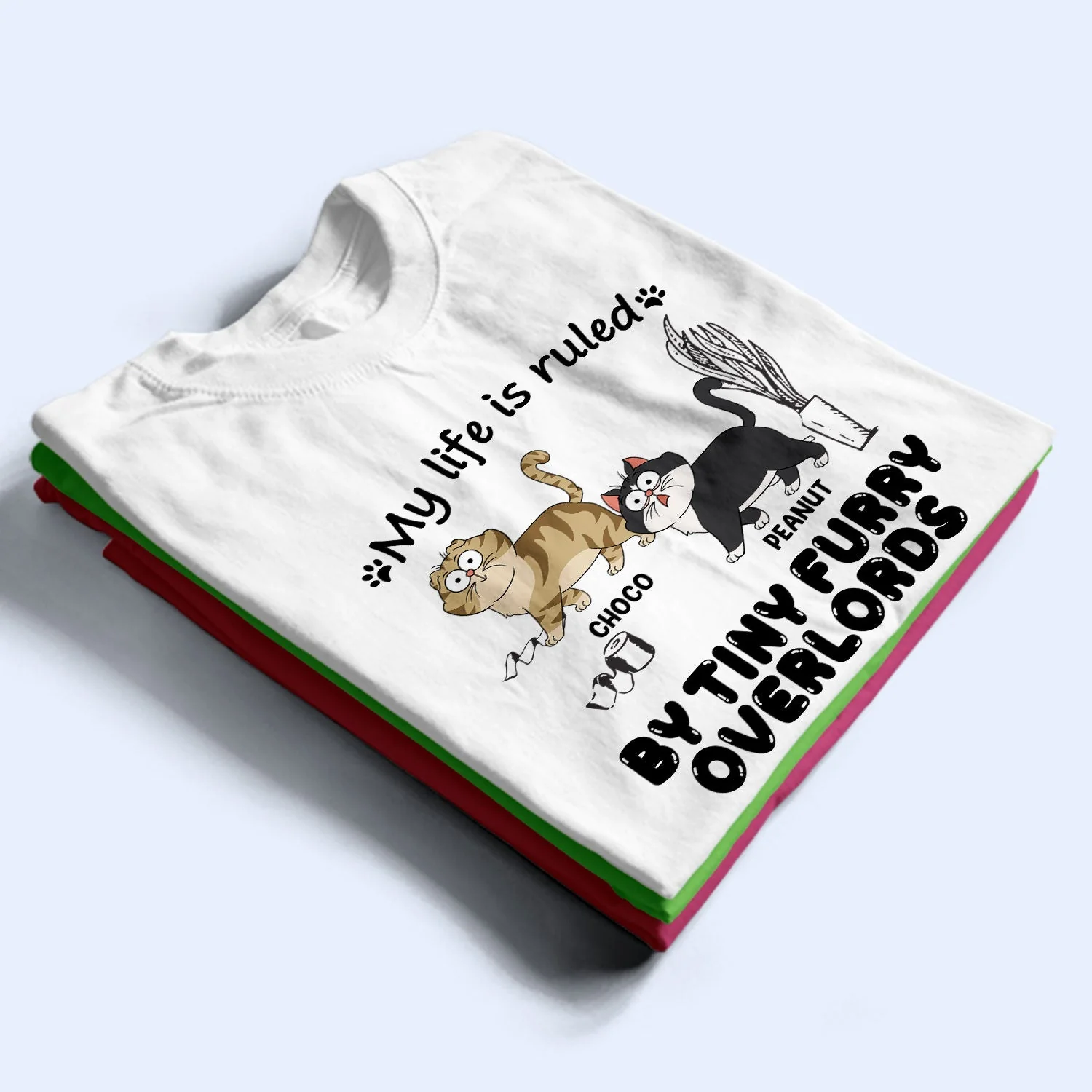 My Life Is Ruled By Cats - Gift For Cat Lovers - Personalized T Shirt - Image 2